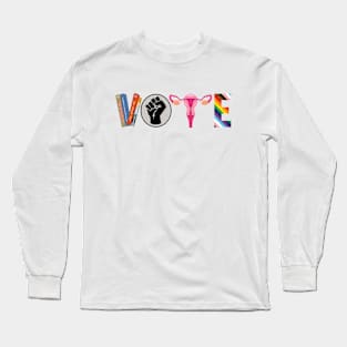 Vote Banned Books Reproductive Rights, BLM Political Activism Pro Roe V Wade, Election , LGBTQ Pride Long Sleeve T-Shirt